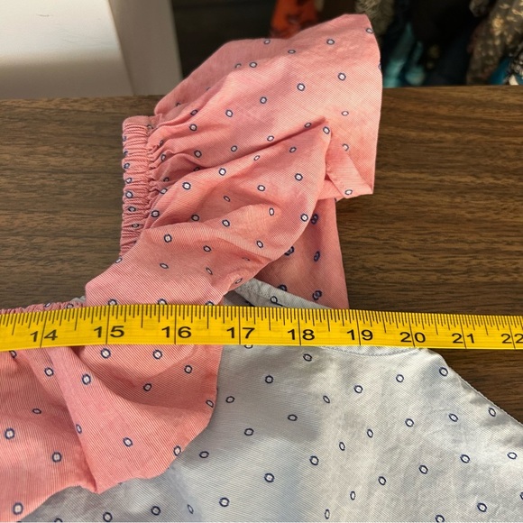 ❤️ Petersyn Blue and White Patterned Top XS - Picture 9 of 11